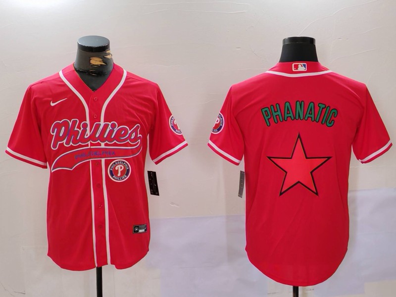 Men Philadelphia Phillies Blank Red Game 2024 Nike MLB Jersey style 9121->indianapolis colts->NFL Jersey